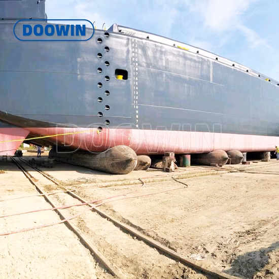 Airbags marins de lancement de bateau de ballon en caoutchouc pour l'atterrissage et le lancement de barge de bateau, la récupération marine et le levage lourd